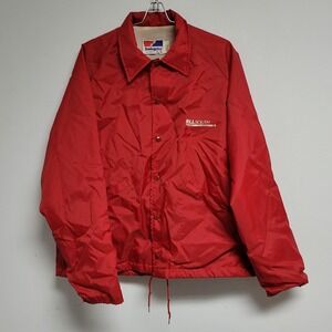 Vintage 80s Swingster Red Coach Jacket Bell South Telecommunications Mens Large